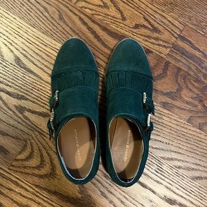 Dark green Oxford shoes